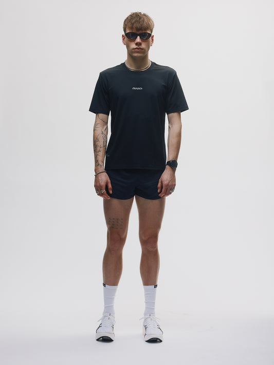 Renna SS 000001 short sleeve running tee, front view in MotionKnit fabric