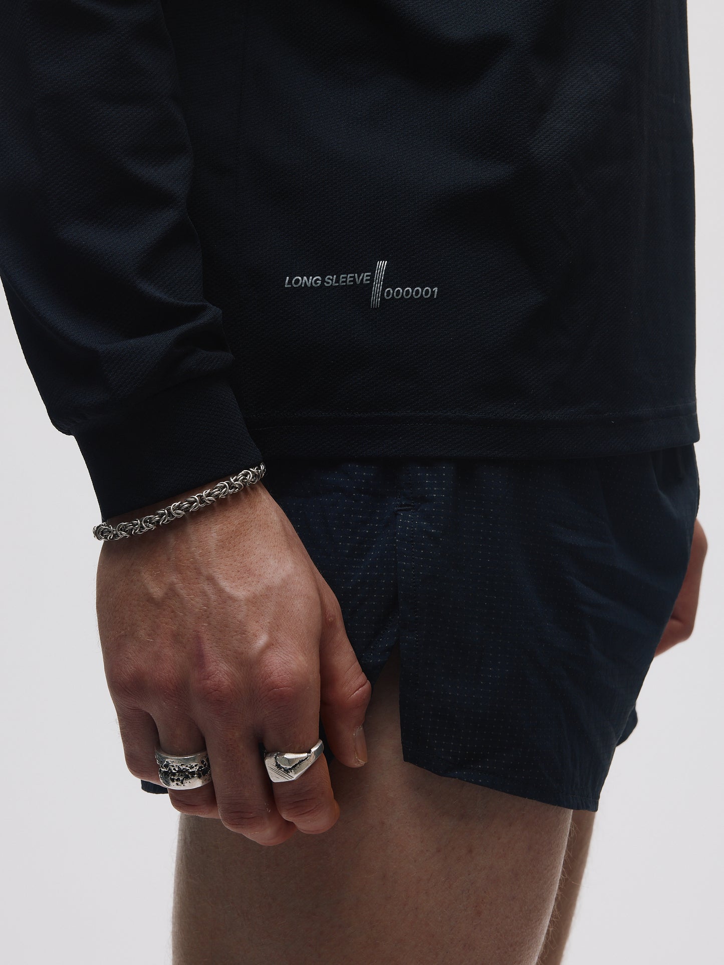Renna LS 000001 long sleeve running tee, side view